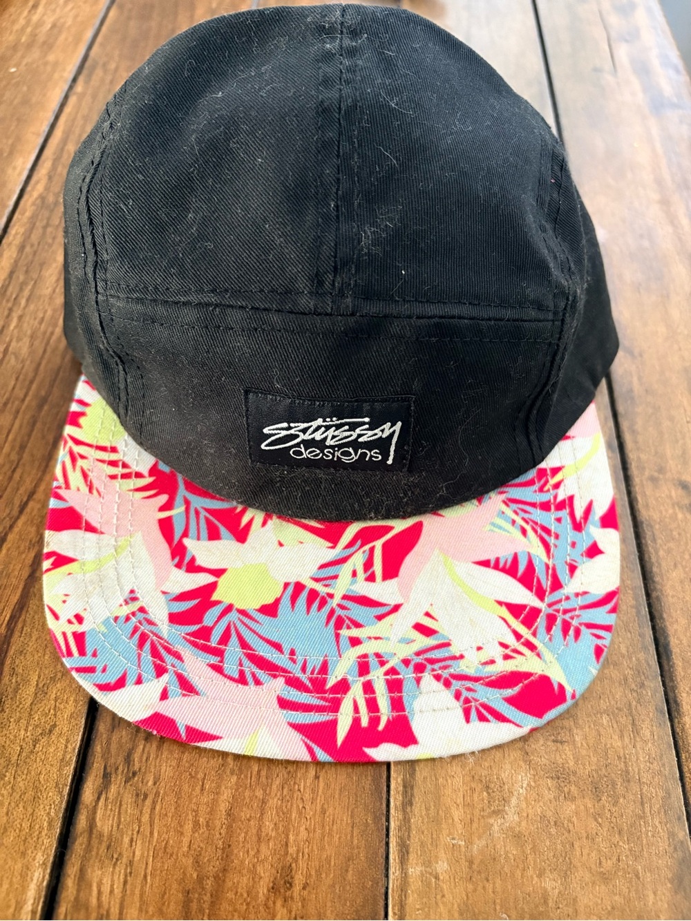 vintage Stüssy Capz 5-panel floral brim camp cap